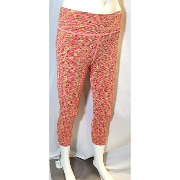 NWT - Kathy Active Leggings w/ Graphic, Pink and Yellow - Size Small - Picture 2 of 6